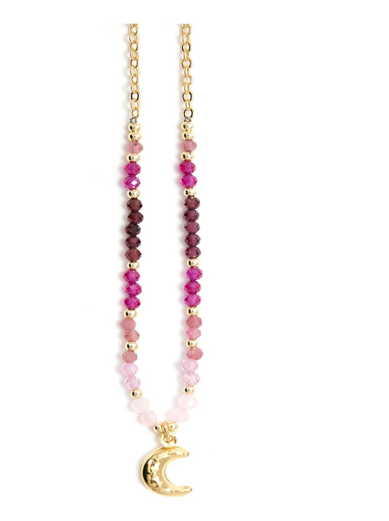 Collier Lorna de cristal rose fini en or jaune 18 carats  Lorna Collier Multicolore - Kiabi