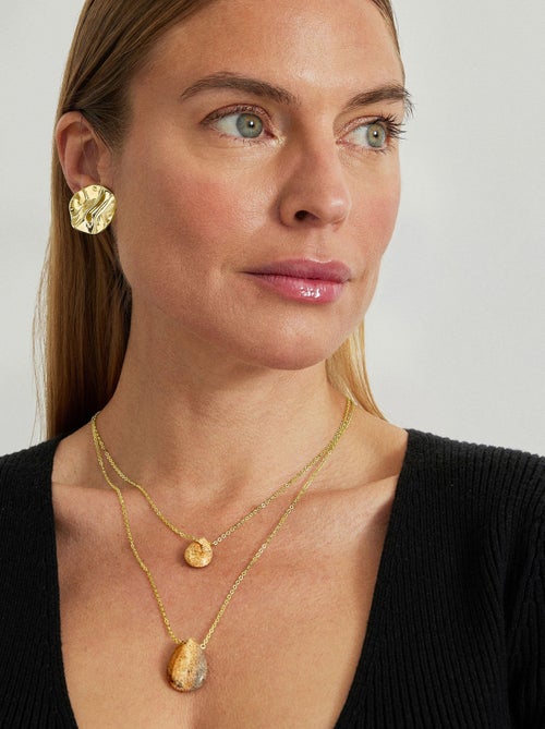 Collier Luxenter Abelia en or jaune 18 carats - Kiabi