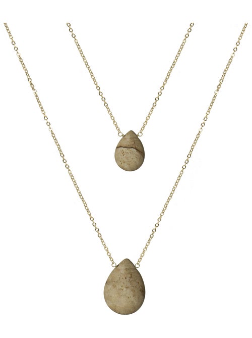 Collier Luxenter Abelia et plaqué or 18k - Kiabi Collier Luxenter Abelia et plaqué or 18k - Kiabi