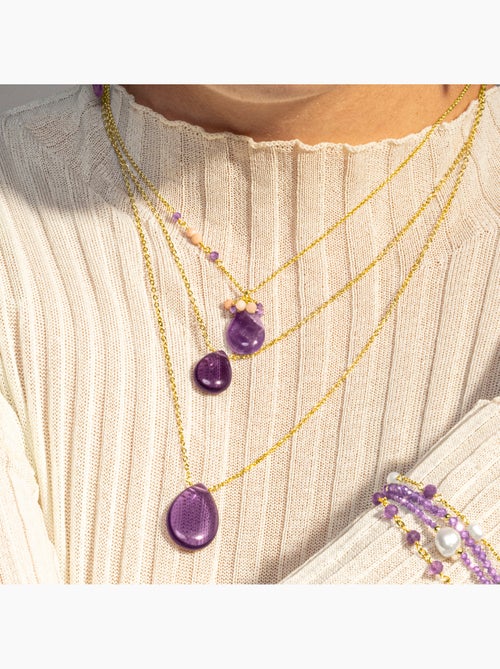 Collier Luxenter Abelia et plaqué or 18k - Kiabi Collier Luxenter Abelia et plaqué or 18k - Kiabi