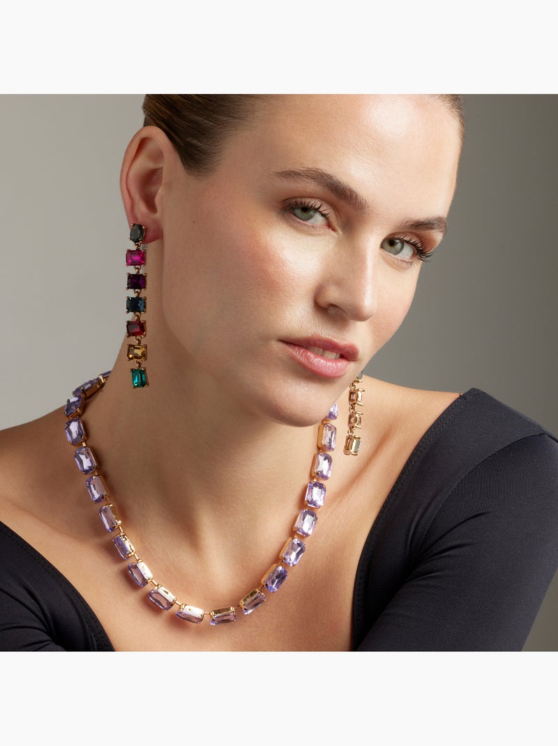 Collier Luxenter Ankek et plaqué or 18k Violet - Kiabi