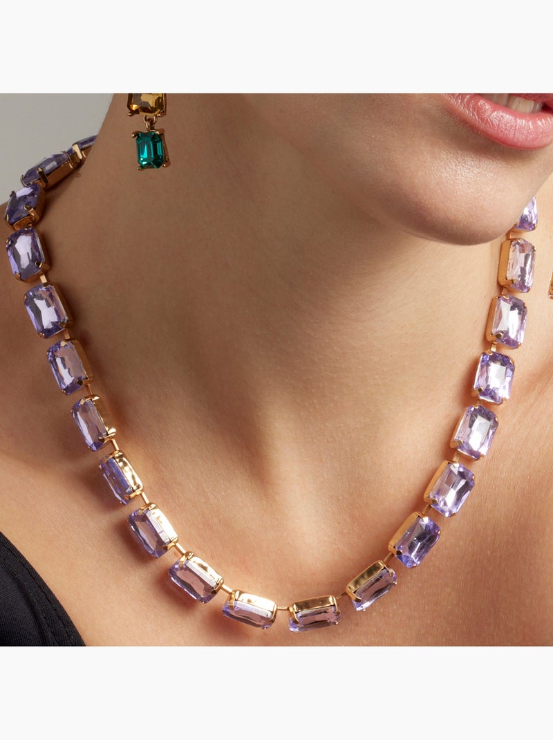 Collier Luxenter Ankek et plaqué or 18k Violet - Kiabi