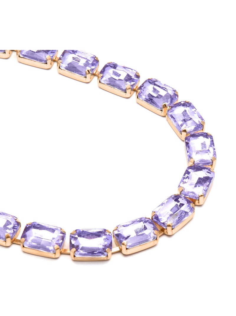 Collier Luxenter Ankek et plaqué or 18k Violet - Kiabi