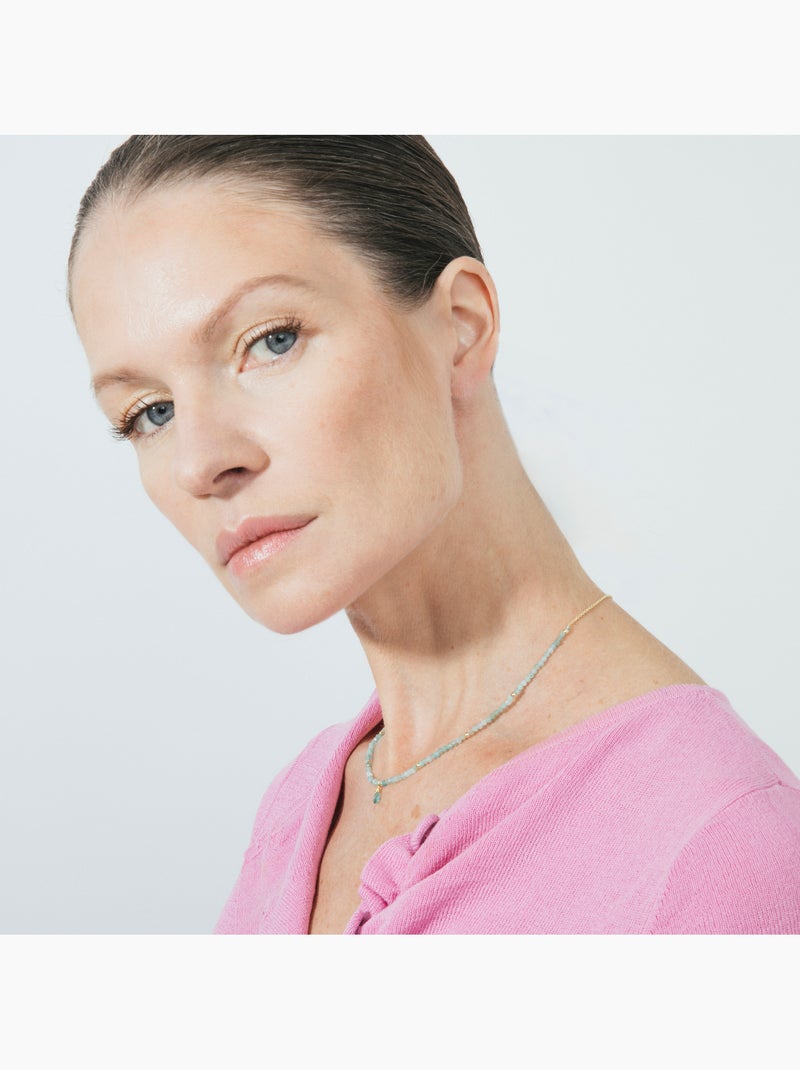 Collier Luxenter Athat et plaqué or 18k Vert - Kiabi