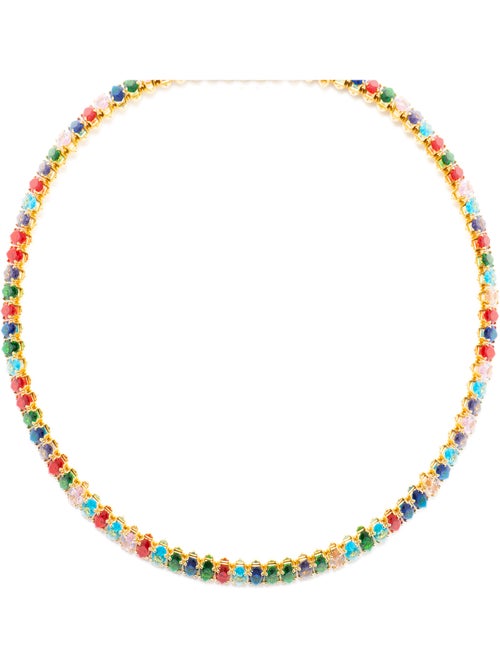Collier Luxenter avec cristal multicolore finition or 18k - Nex - Kiabi