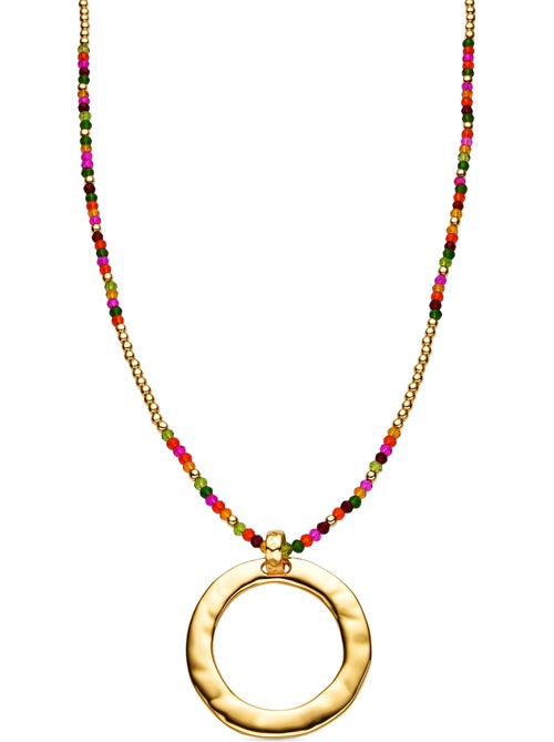Collier Luxenter avec cristal rose finition or 18k - Miota - Kiabi