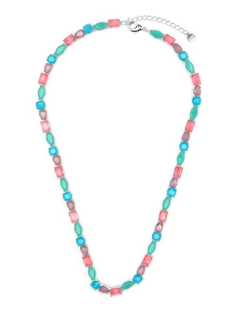 Collier Luxenter avec finition Quartz Hydrothermal Multicolore - Larec Multicolore - Kiabi