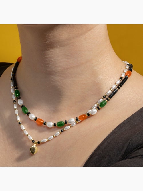 Collier Luxenter avec Onyx finition or 18k - Coepil - Kiabi