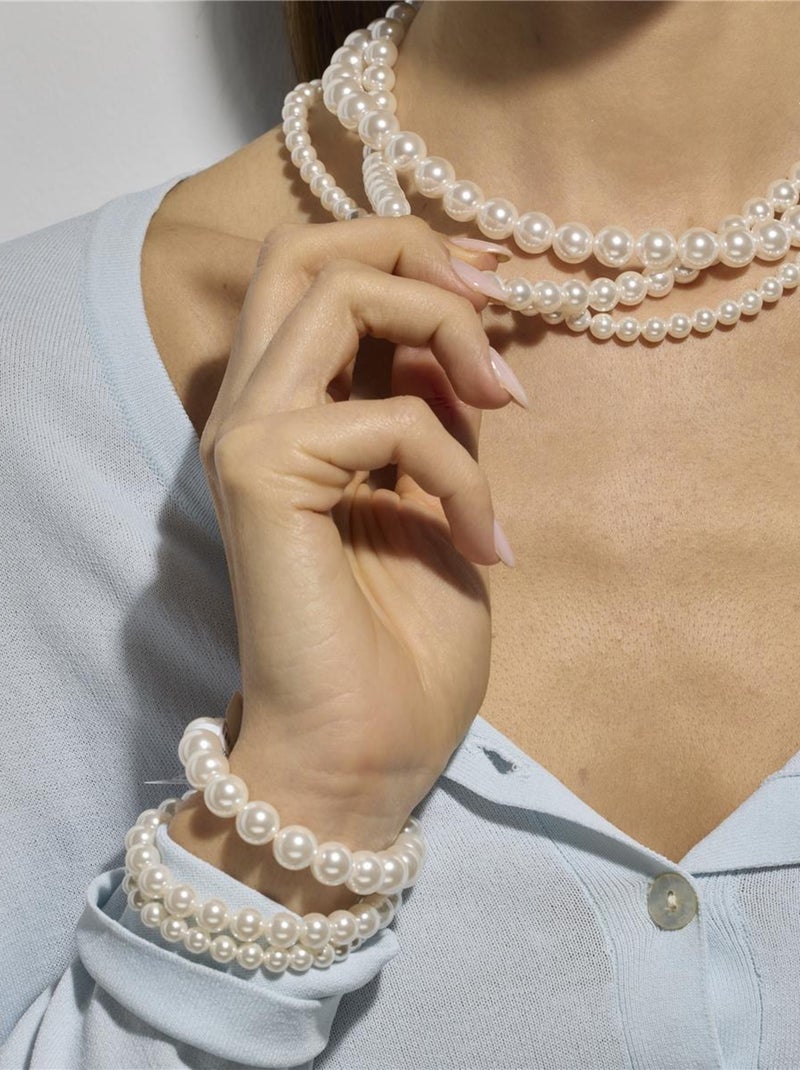 Collier Luxenter avec perle blanche finie à l'or fin 18k - Jamel Blanc - Kiabi
