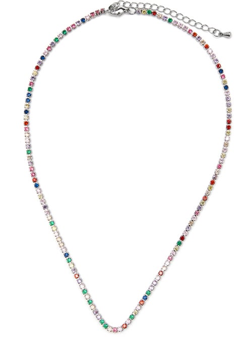 Collier Luxenter avec zircon multicolore finition argentée - Serly - Kiabi