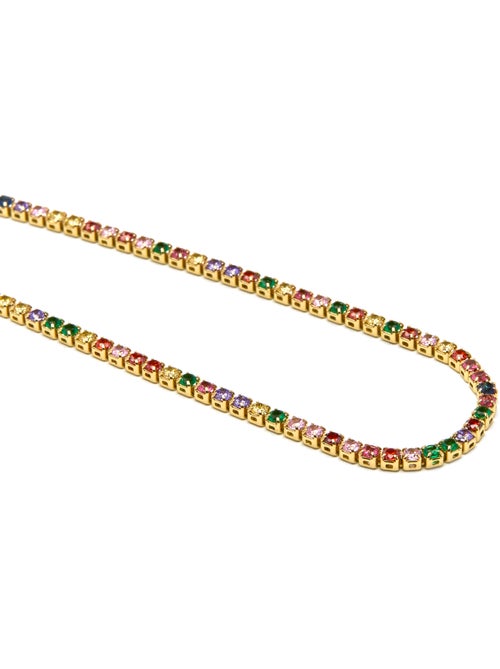 Collier Luxenter avec zircon multicolore finition or 18k - Serly - Kiabi