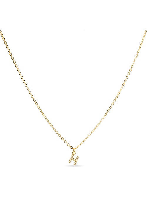 Collier Luxenter avec zircone brillante, finition or 18 carats - Alphabet - Kiabi Collier Luxenter avec zircone brillante, finition or 18 carats - Alphabet - Kiabi
