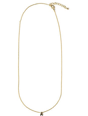 Collier Luxenter avec zircone brillante, finition or 18 carats - Alphabet
