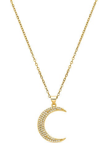 Collier Luxenter avec zircone brillante, finition or 18 carats - Deoko