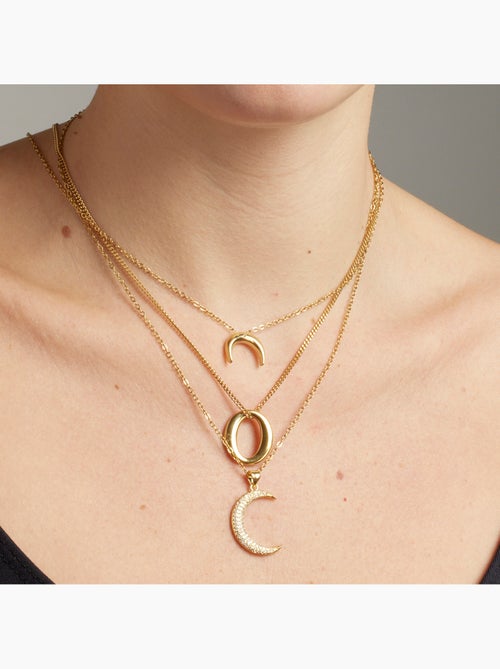 Collier Luxenter avec zircone brillante, finition or 18 carats - Deoko - Kiabi Collier Luxenter avec zircone brillante, finition or 18 carats - Deoko - Kiabi