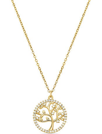 Collier Luxenter avec zircone brillante, finition or 18 carats - Gorbou