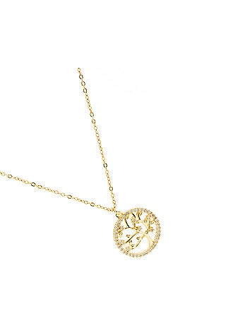 Collier Luxenter avec zircone brillante, finition or 18 carats - Gorbou
