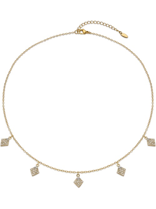 Collier Luxenter avec zircone brillante, finition or 18 carats - Tingi - Kiabi