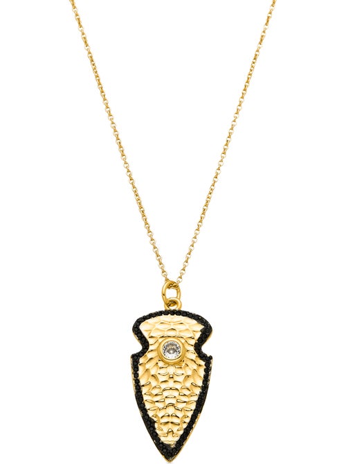Collier Luxenter avec zircone brillante, finition or 18k - Otla - Kiabi