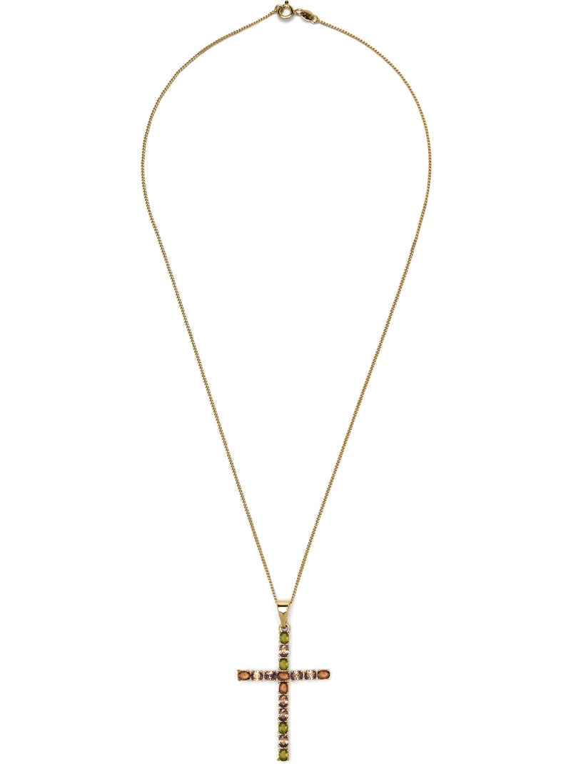 Collier Luxenter avec zircone multicolore, finition or 18 carats - Serox Multicolore - Kiabi