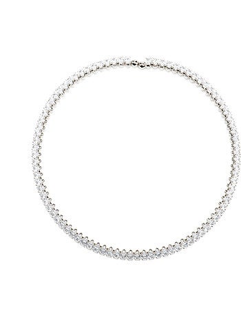 Collier Luxenter avec Zirconia brillant finition argentée - Comega