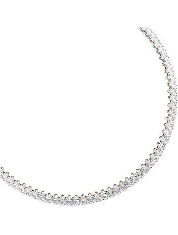 Collier Luxenter avec Zirconia brillant finition argentée - Comega