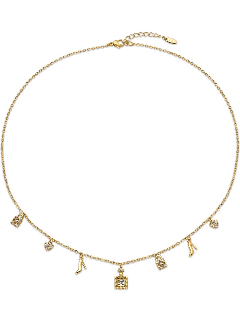 Collier Luxenter avec Zirconia brillant finition or 18k - Hifast Argent - Kiabi
