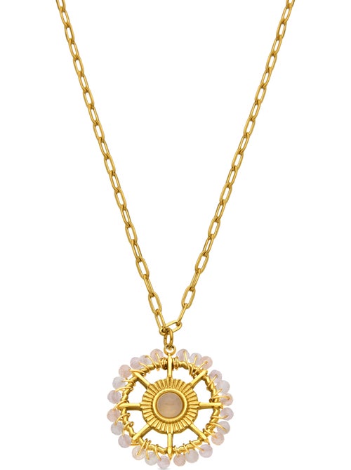 Collier Luxenter avec Zirconia brillant finition or 18k - Yakde - Kiabi