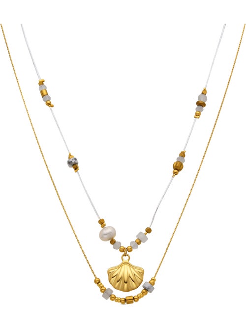 Collier Luxenter avec zirconium brillant et plaqué or 18k - Virat - Kiabi Collier Luxenter avec zirconium brillant et plaqué or 18k - Virat - Kiabi