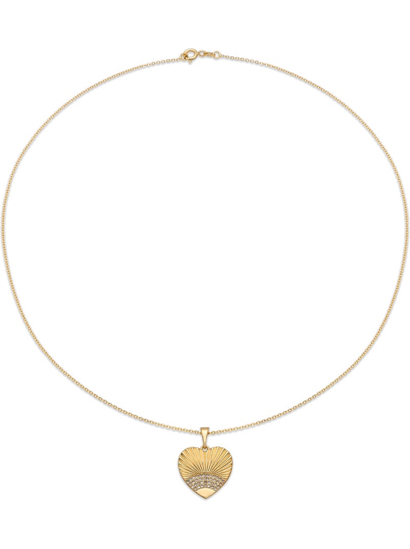 Collier Luxenter avec zircons brillants or 18k - Emmu Blanc - Kiabi