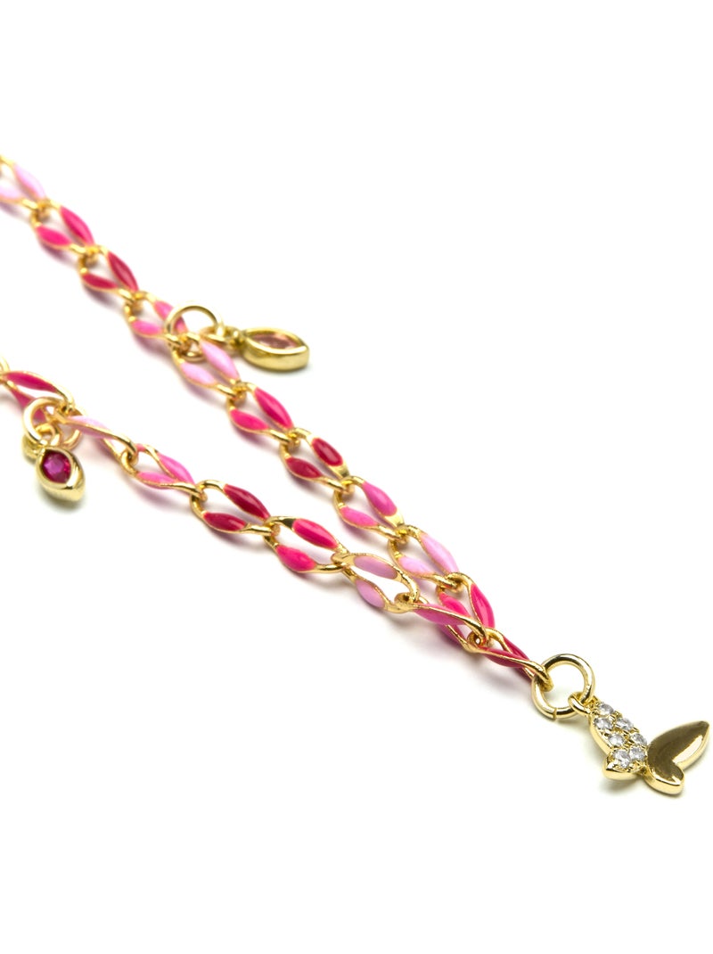 Collier Luxenter Axelon Argent 925 Rose - Kiabi