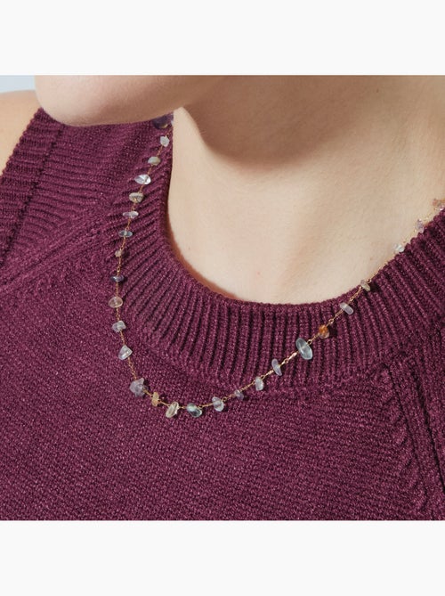 Collier Luxenter Bidain et plaqué or 18k - Kiabi