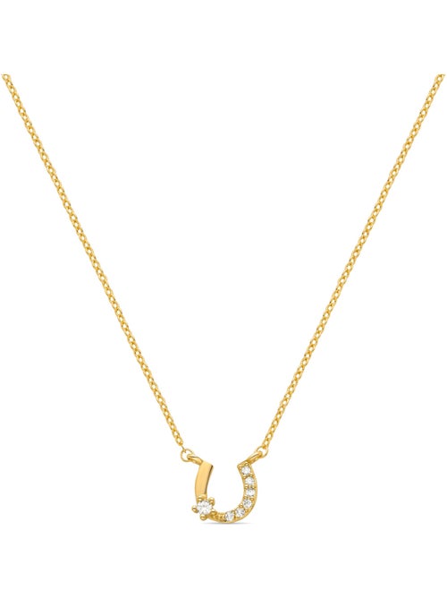 Collier Luxenter Brilliant Zirconia en or jaune 18 carats - Nakha - Kiabi