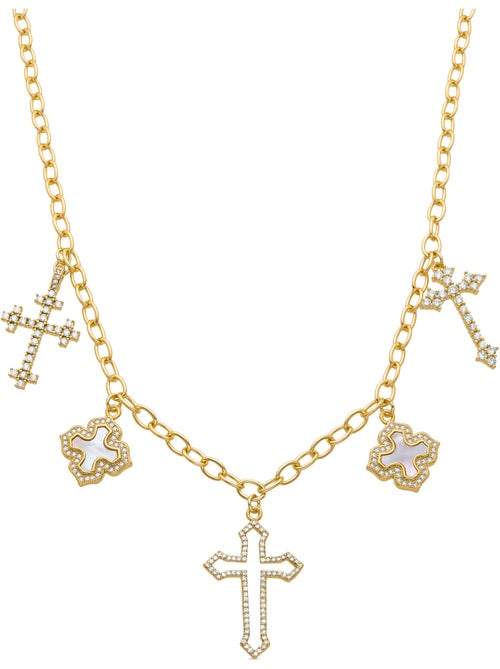 Collier Luxenter Brilliant Zirconia et plaqué or 18k - Lysay - Kiabi