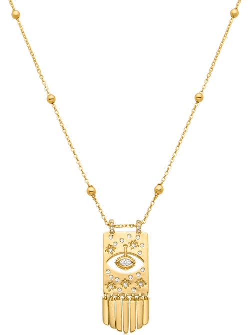 Collier Luxenter Brilliant Zirconia et plaqué or 18k - Sufariz - Kiabi