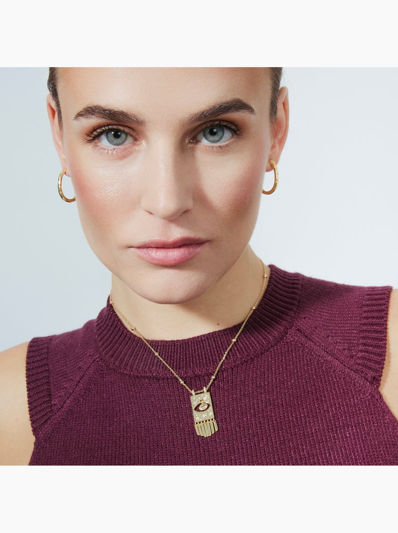 Collier Luxenter Brilliant Zirconia et plaqué or 18k - Sufariz Blanc - Kiabi