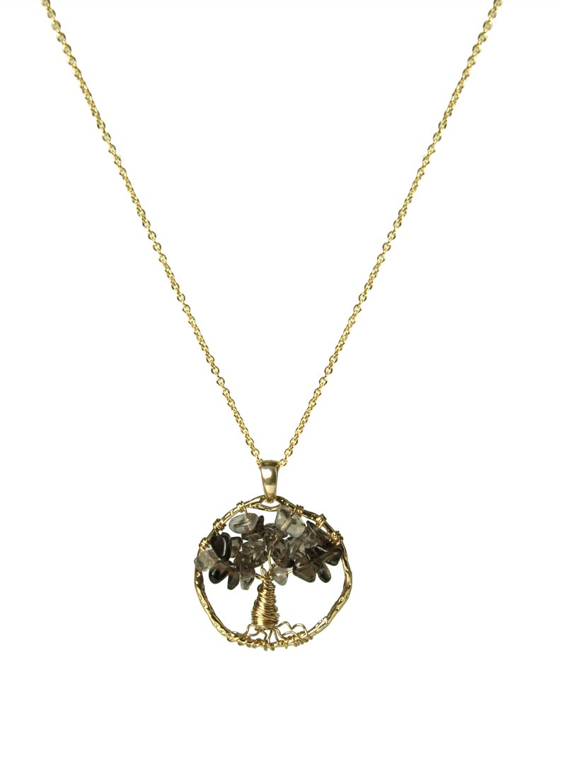 Collier Luxenter Budleia en or jaune 18 carats Marron - Kiabi