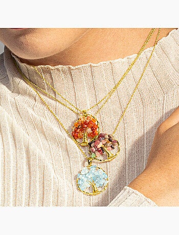 Collier Luxenter Budleia et plaqué or 18k