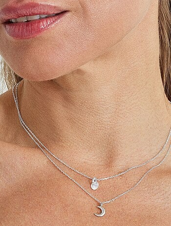 Collier Luxenter Crescent en argent 925 et plaqué or rose