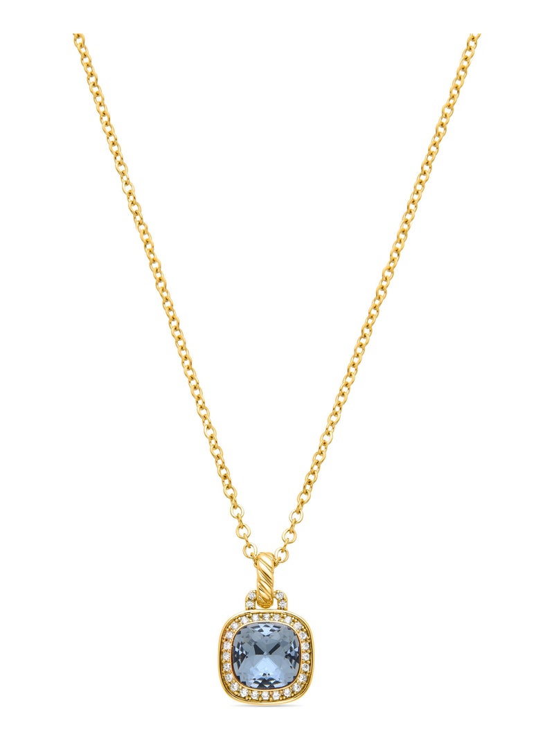 Collier Luxenter Crosane rhodié Bleu - Kiabi