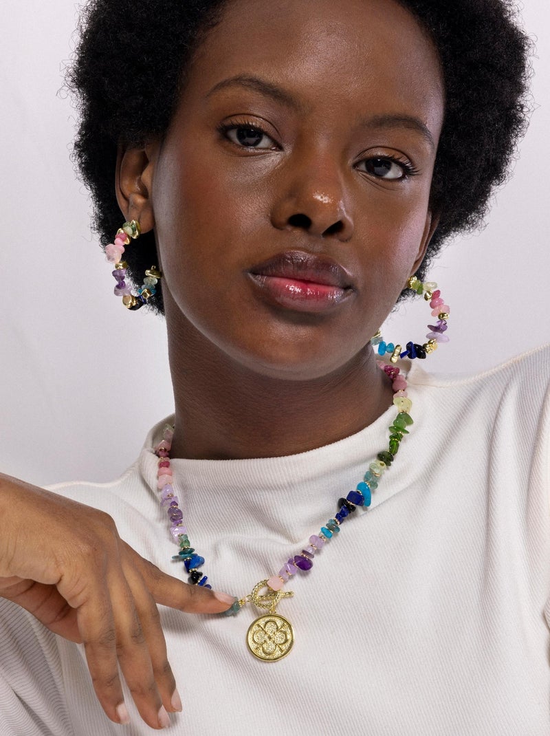 Collier Luxenter Diri en or jaune 18 carats Vert - Kiabi