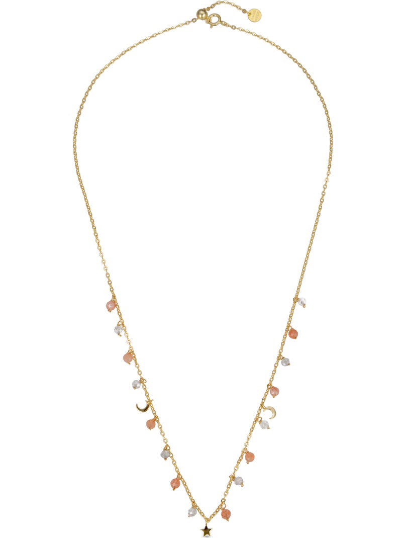 Collier Luxenter en argent 925 avec cristal gris, finition en or jaune 18 carats - Sudla Argent - Kiabi