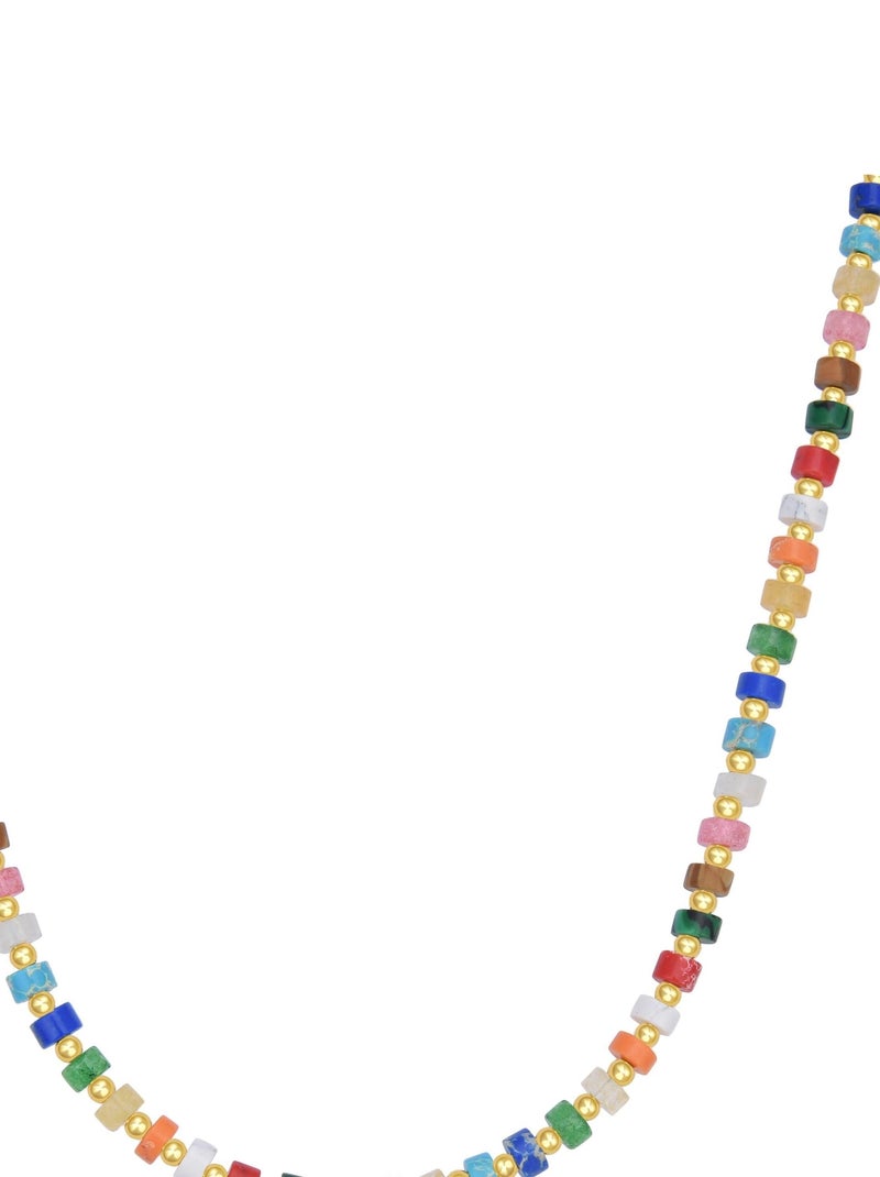 Collier Luxenter en argent 925 avec cristal multicolore plaqué or jaune 18K - Ihun Multicolore - Kiabi