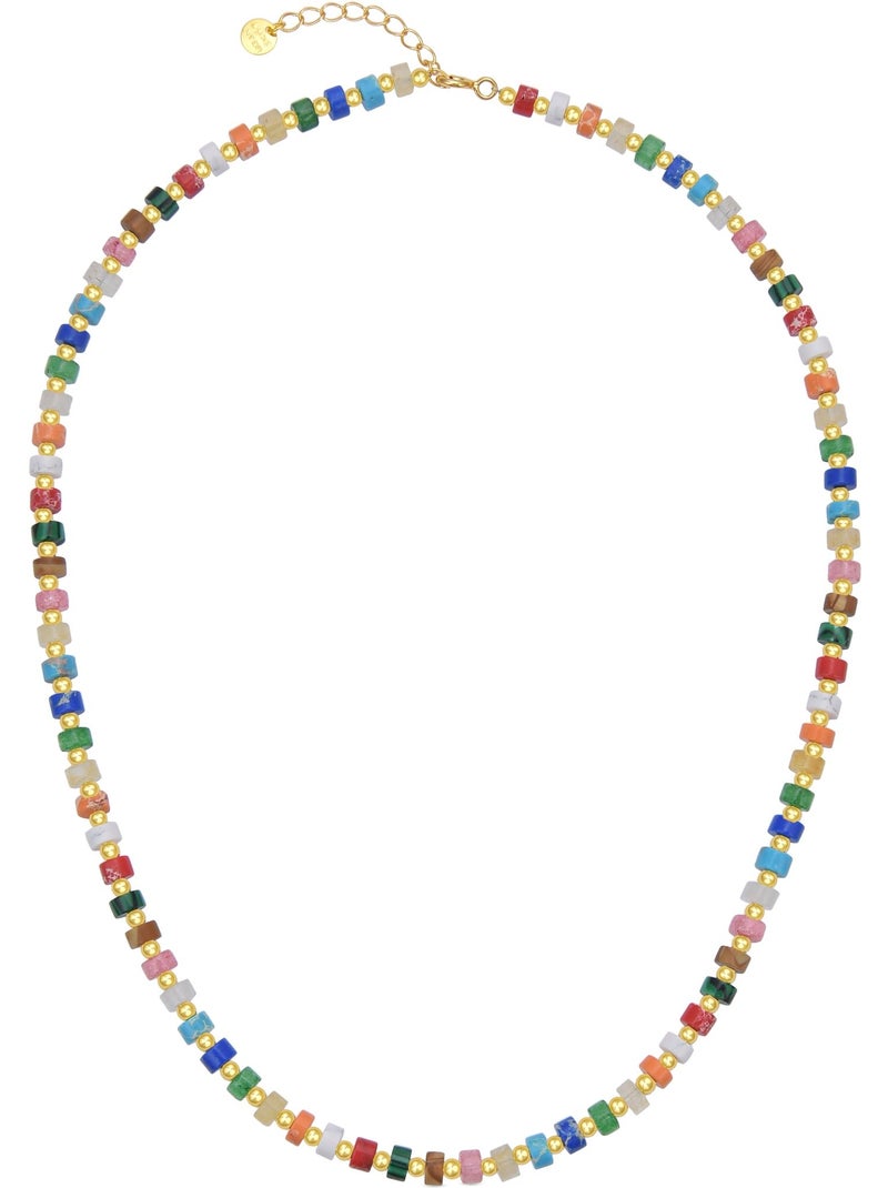 Collier Luxenter en argent 925 avec cristal multicolore plaqué or jaune 18K - Ihun Multicolore - Kiabi