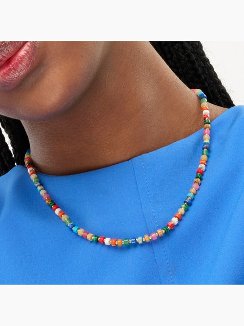 Collier Luxenter en argent 925 avec cristal multicolore plaqué or jaune 18K - Ihun - Kiabi