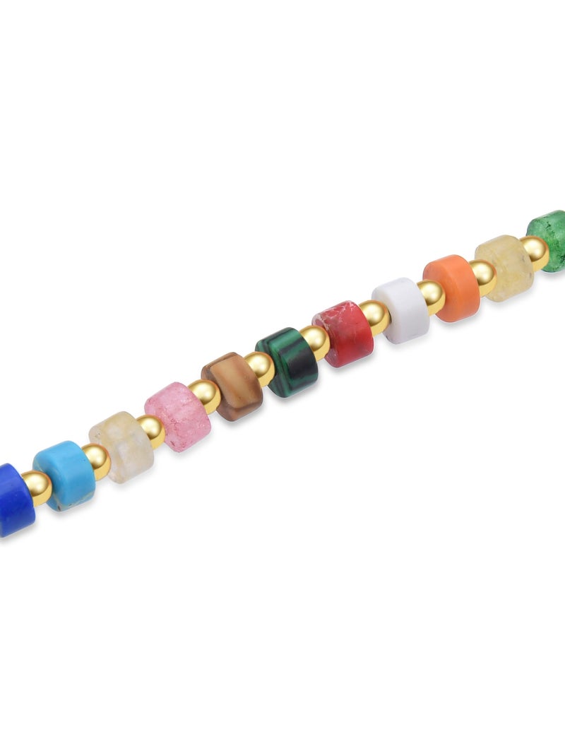 Collier Luxenter en argent 925 avec cristal multicolore plaqué or jaune 18K - Ihun Multicolore - Kiabi