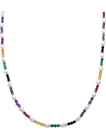 Collier Luxenter en argent 925 avec cristal rhodié multicolore - Biroal