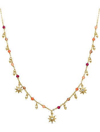 Collier Luxenter en argent 925 avec cristaux multicolores finis et plaqué or 18k - Sekhay