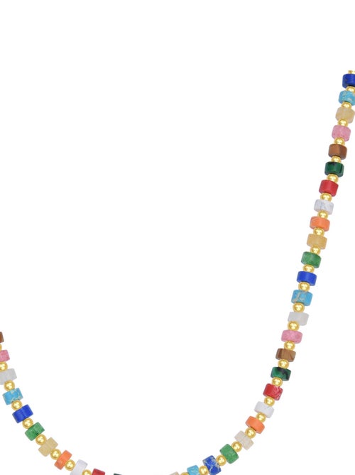 Collier Luxenter en argent 925 avec finition en or jaune 18K cristal multicolore - Ihun - Kiabi