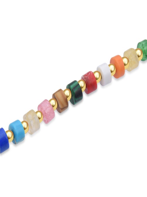 Collier Luxenter en argent 925 avec finition en or jaune 18K cristal multicolore - Ihun - Kiabi